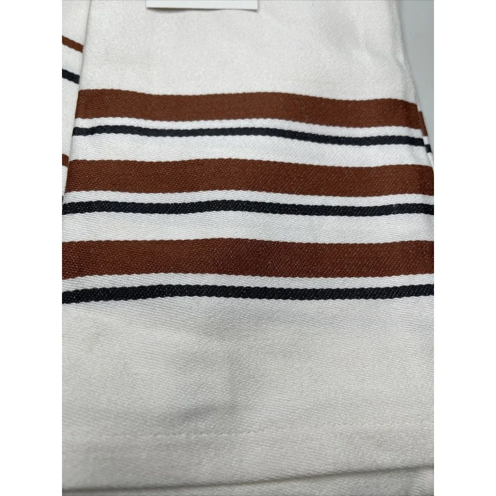 Magnolia Hearth Hand‎ Dishtowel Kitchen Towel Cream Bronze Stripe Set of 2